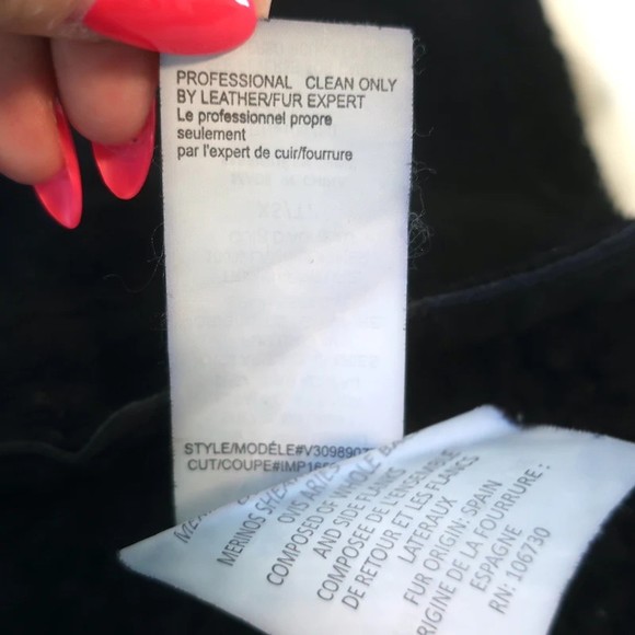 Vince Shearling Vest Navy & Black Size Extra Small - Picture 8 of 8